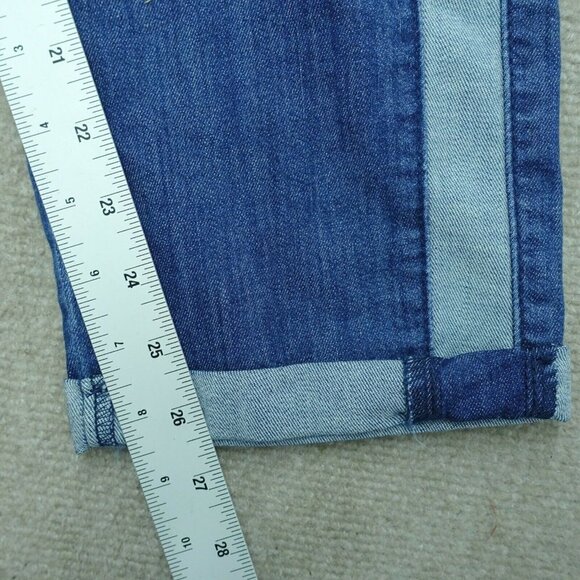Levi's Capris Women 36 Blue Elastic Drawstring Waist Cuffed - Picture 6 of 6